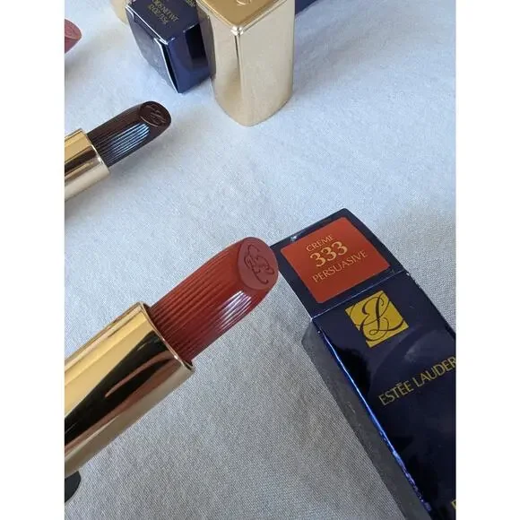 Estee Lauder 4 Lipstick Bundle Never Used Persuasive Uncontrollable Irresistible - Picture 2 of 13